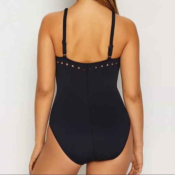 MAGICSUIT Solid Sutton ZipFront One Piece Swimsuit - Picture 3 of 8